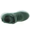 Green mash and leather ankle sneakers for boys