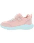 Pink girls sneakers with none marking soles
