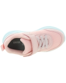Pink girls sneakers with none marking soles