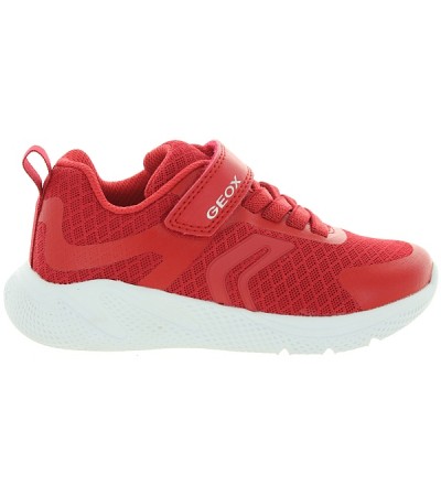 Red leather sneakers for summer for boys 