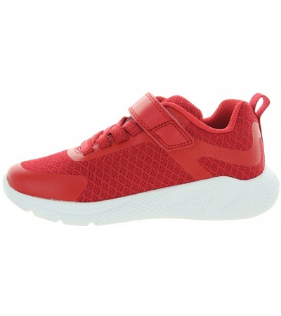 Red leather sneakers for summer for boys 