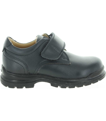 Support navy leather school shoes for boys 