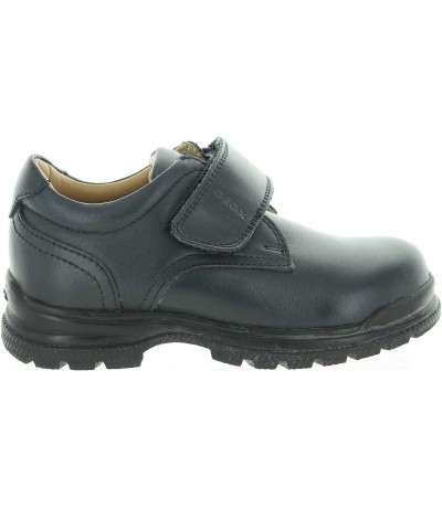 Support navy leather school shoes for boys 