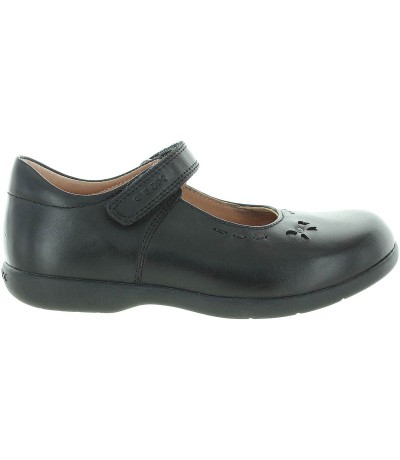Classic black leather shoes for girls 