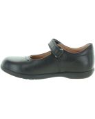 Classic black leather shoes for girls 