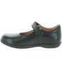 Classic black leather shoes for girls 