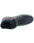 Waterproof blue leather warm snow boots for boys