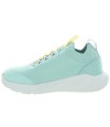 Turquoise leather sneakers for girls with ankle support