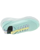 Turquoise leather sneakers for girls with ankle support