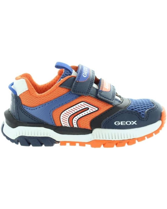 Boy walking orange sneakers with good arch 