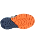 Boy walking orange sneakers with good arch 