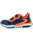 Flat foot best boys sneakers in ornage and blue leather