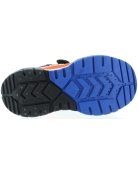 Flat foot best boys sneakers in ornage and blue leather