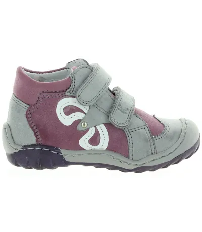 Special purple shoes for child with foot problems