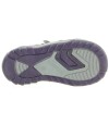 Special purple shoes for child with foot problems