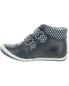Leather weak ankle navy sturdy pronation high boots