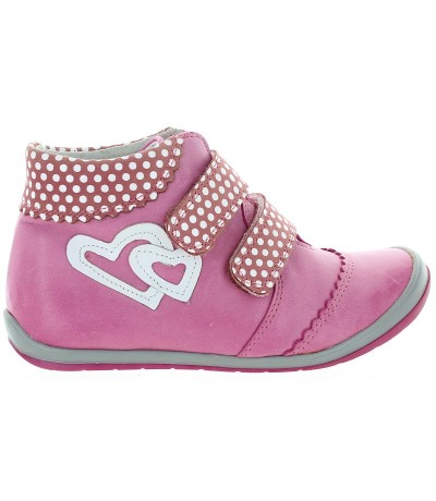 Girls pink leather boots with best ankle support 