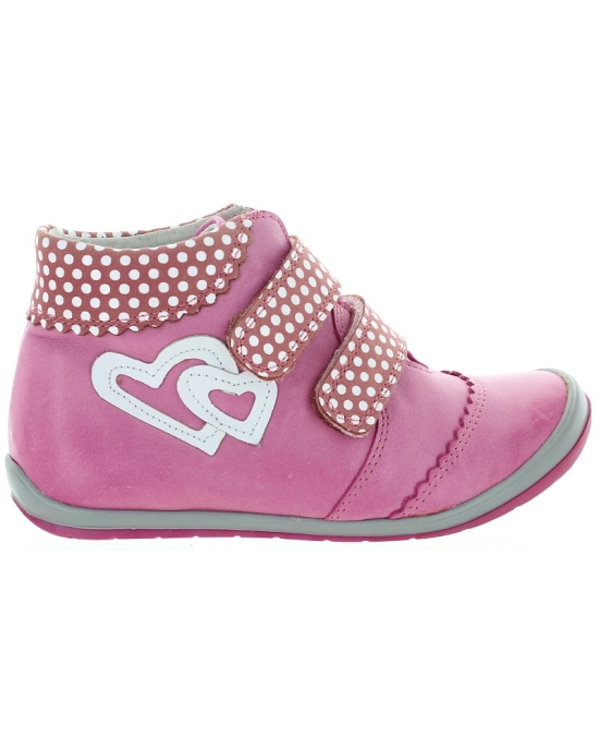 Girls pink leather boots with best ankle support 