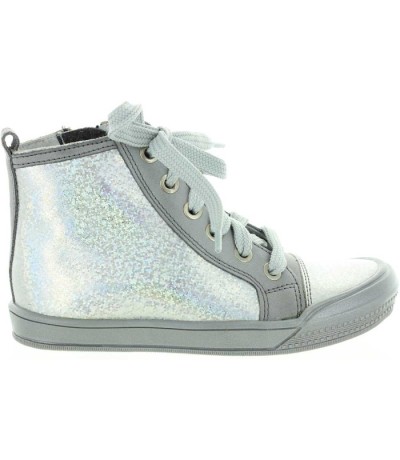 Medical corrective fashion high top silver sneakers