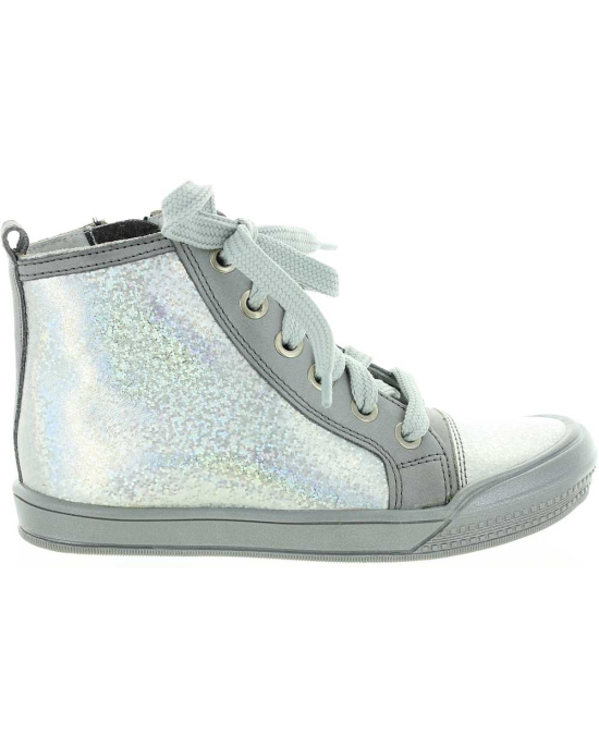 Medical corrective fashion high top silver sneakers