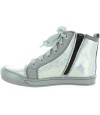 Medical corrective fashion high top silver sneakers