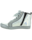 Medical corrective fashion high top silver sneakers
