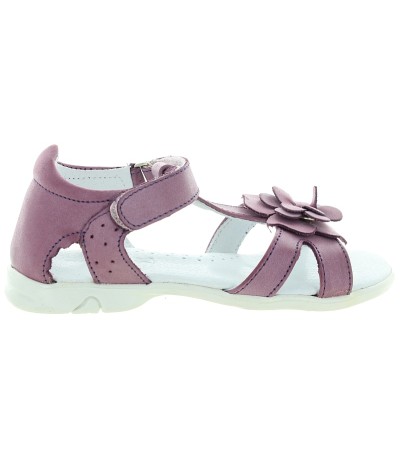 Girls purple sandals for narrow feet with arches