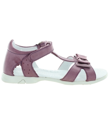 Purple girls ankle sandals with high closed back