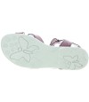 Purple girls ankle sandals with high closed back