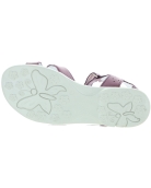 Purple girls ankle sandals with high closed back