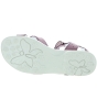 Purple girls ankle sandals with high closed back