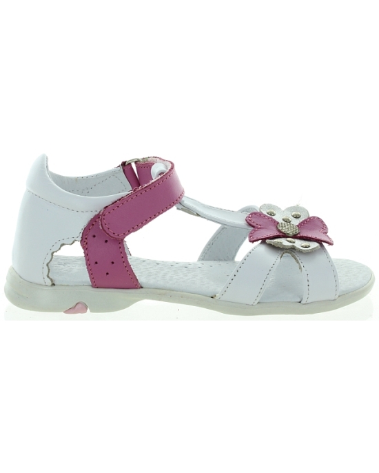 White leather ortho summer sandals for kids 