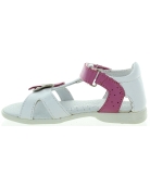 White leather ortho summer sandals for kids 