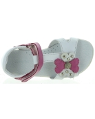 White leather ortho summer sandals for kids 