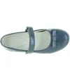 Casual blue leather girls shoes with support