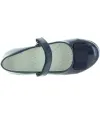 Navy leather durable orthopedic school shoes girl 