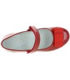 Red leather dress up shoes for girls