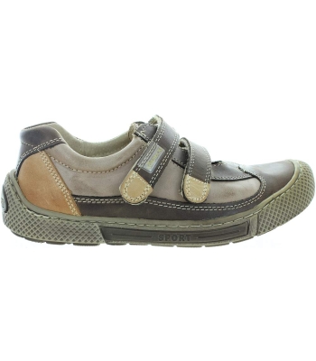 Boys leather brown shoes for wide feet 