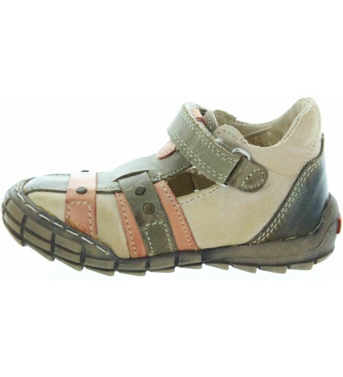 Baby walking leather shoes for high instep