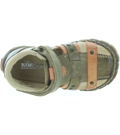 Baby walking leather shoes for high instep
