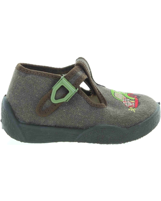 Brown house shoes for knocked knees in boys