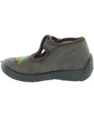 Brown house shoes for knocked knees in boys