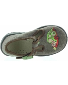 Brown house shoes for knocked knees in boys