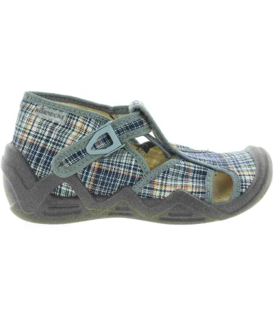 Wide feet house shoes canvas slippers for boys