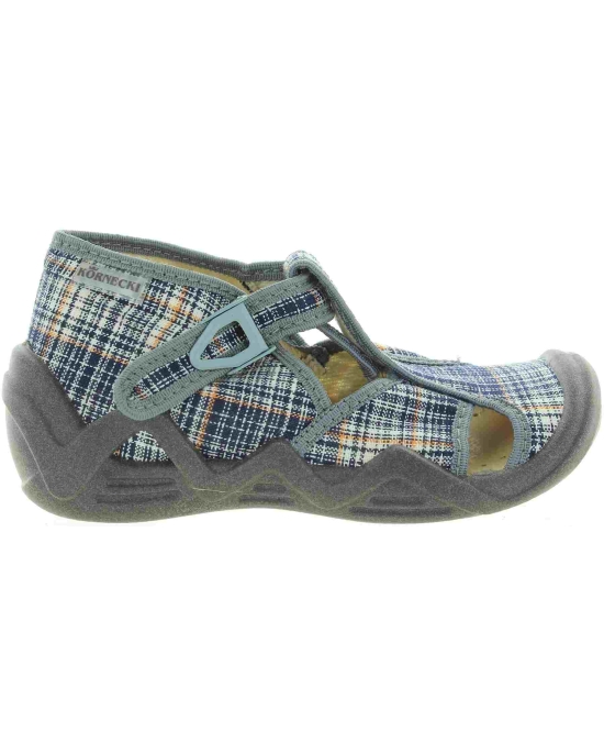 Wide feet house shoes canvas slippers for boys