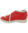 Red house slippers for baby girls with high arches
