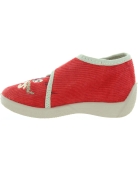 Red house slippers for baby girls with high arches