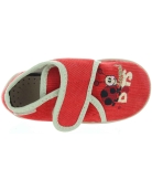 Red house slippers for baby girls with high arches