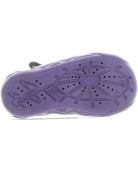 Purple house shoes for a child from Europe. 