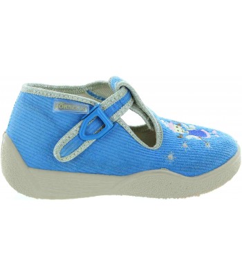 Toddler blue slippers with arches  